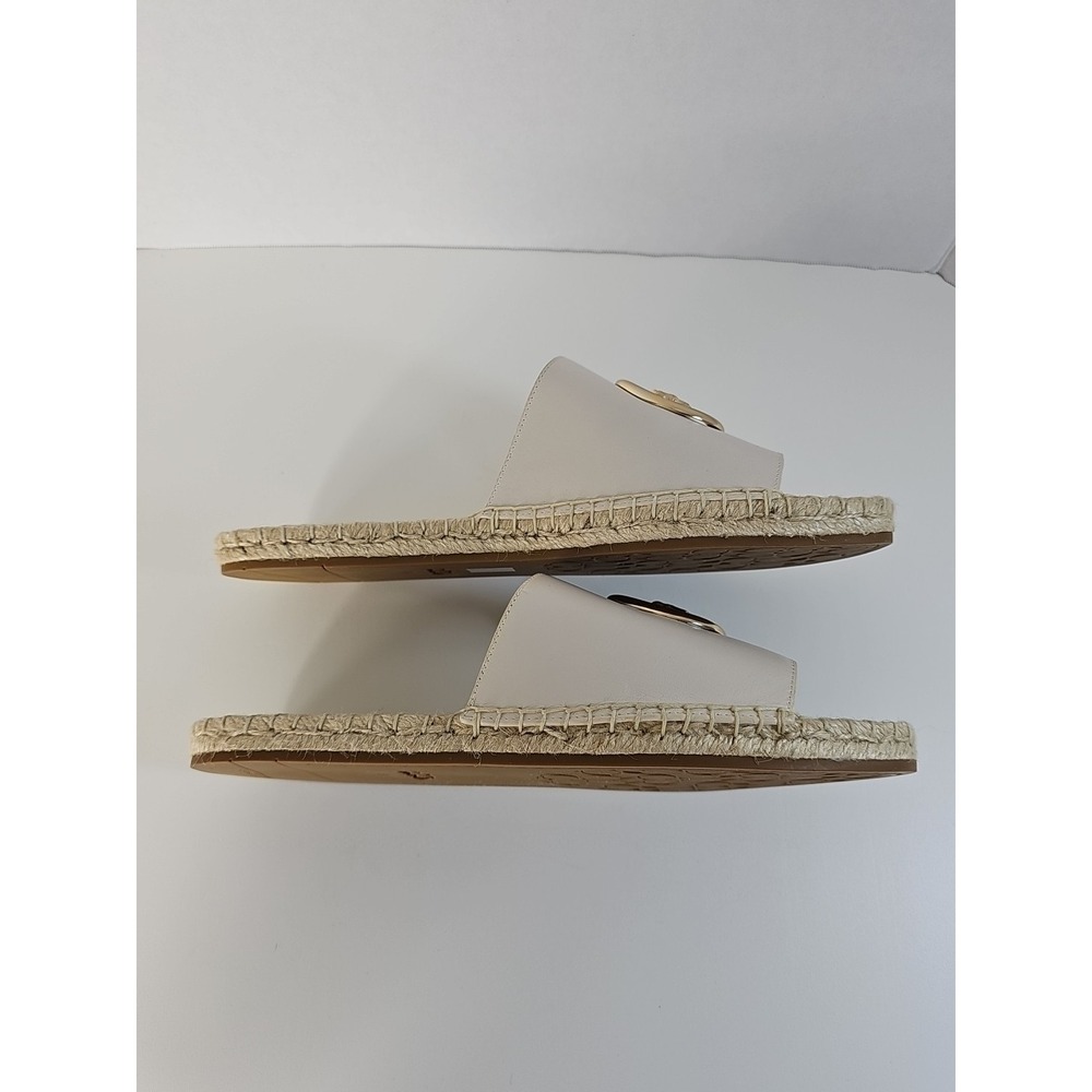Coach Corey Leather Slip on Espadrilles Slides in‎ Chalk Women's Size US 9B - Picture 8 of 11